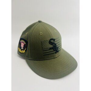 Chicago White Sox Military Salute Hat 59Fifty New Era OFFICIAL ON-FIELD Fitted 7